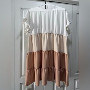 Colorblock Tiered Dress